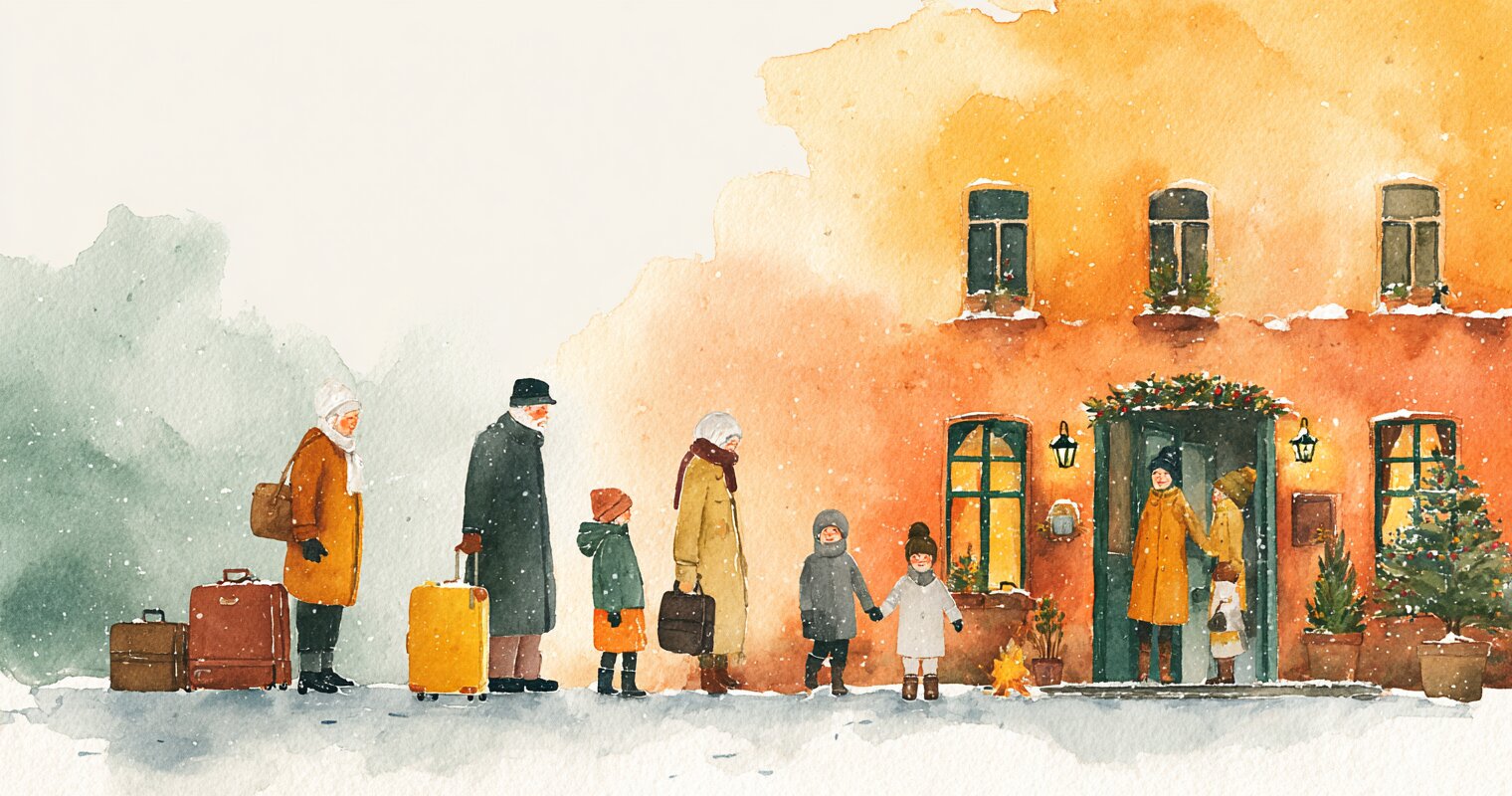 "Wer ist wann wo? Ein ehrlicher Guide für Familien, die Weihnachten zwischen mehreren Orten jonglieren"