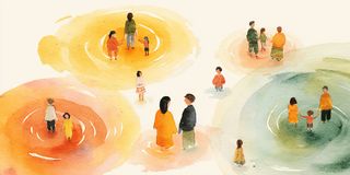 Komplexe Familienstrukturen - verschiedene Kreise und Beziehungen